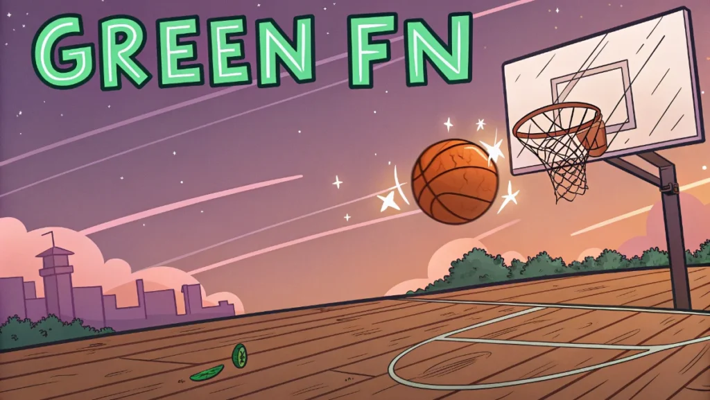 Green FN TikTok meme with basketball and Peter Griffin character viral trend explanation
