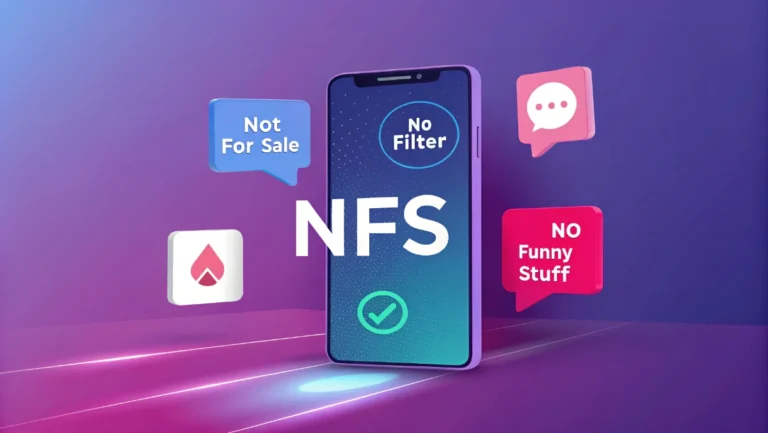 What does NFS mean across different social media platforms and text messages