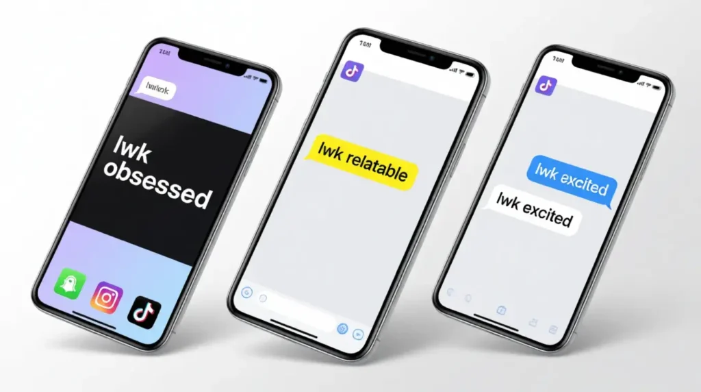 Social media platforms Instagram TikTok Snapchat showing where lwk is used most