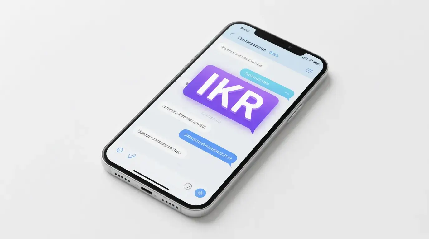 What does IKR mean in texting - smartphone screen showing text conversation with IKR message