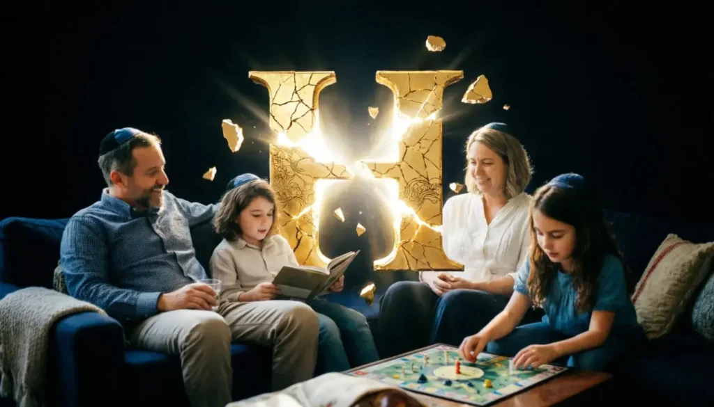 Broken hallelujah meaning shown as a cracked golden letter with light streaming through the fractures