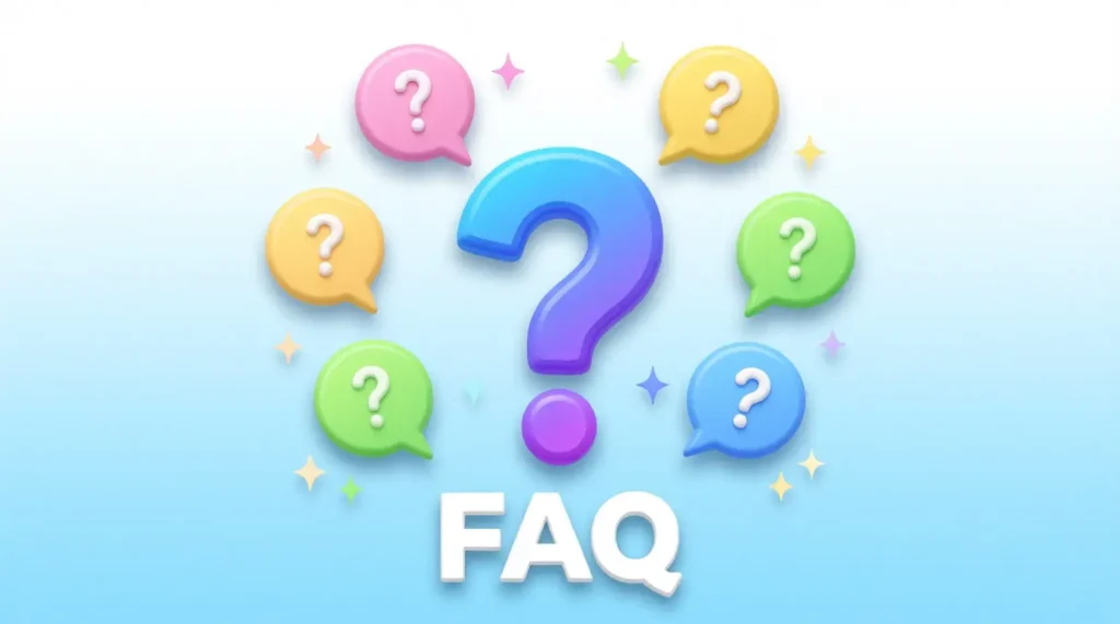 FAQ frequently asked questions about FYM meaning and usage illustration with speech bubbles