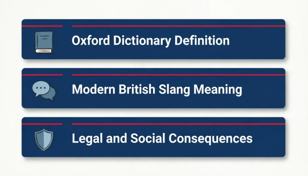 Visual summary of what nonce means in UK slang, dictionary definition, and how to use British language correctly