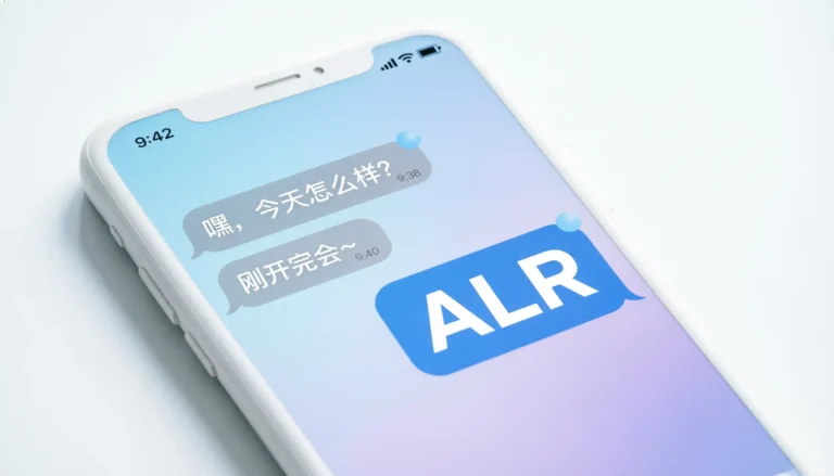 What does ALR mean in texting - smartphone screen showing ALR text message conversation