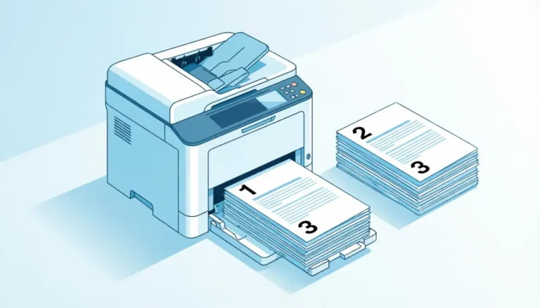 What does collate mean in printing — printer outputting sorted document copies in order