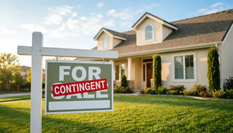 What does contingent mean in real estate — house with sold sign showing contingent status