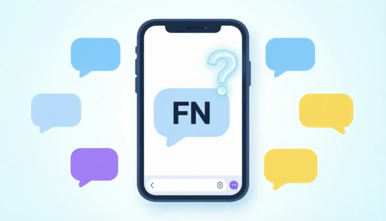 What does FN mean in text — phone screen showing FN slang in a chat conversation