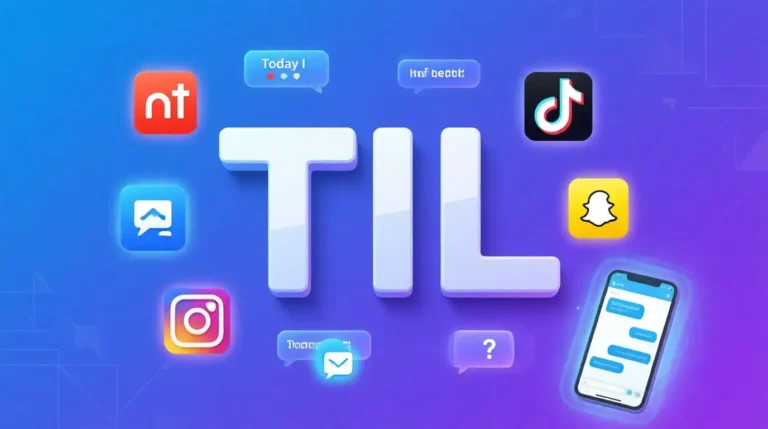 What does TIL mean internet acronym explained with social media icons and text examples